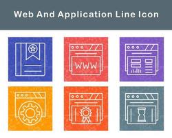 web y solicitud vector icono conjunto