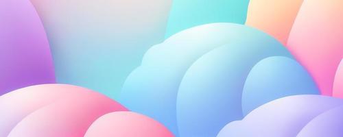 Soft colorful background with gradient pastel color palette. Abstract modern background. Illustration for banner, presentation template, wallpaper, text place. Abstract geometric fashion. photo