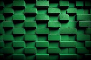 Dark green color block brick wall texture pattern for  St. Patrick's Day card background also have copy space for text photo