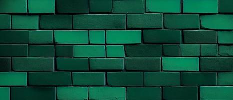 Dark green color block brick wall texture pattern for  St. Patrick's Day card background also have copy space for text photo