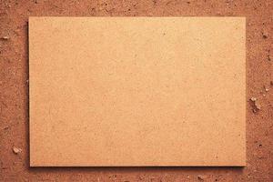 Empty blank brown cork board texture background with copy space. Notice board or bulletin board image. Close up of corkboard texture photo