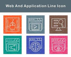 web y solicitud vector icono conjunto