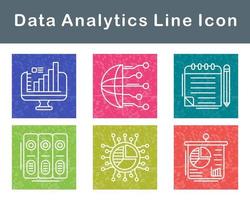 datos analítica vector icono conjunto