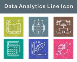 datos analítica vector icono conjunto