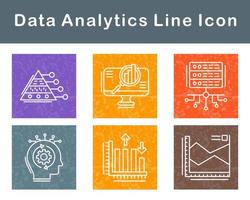 datos analítica vector icono conjunto