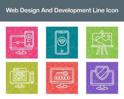 web diseño y desarrollo vector icono conjunto