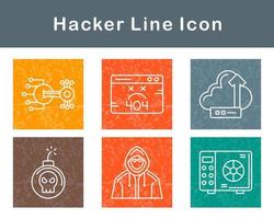 conjunto de iconos de vector de hacker