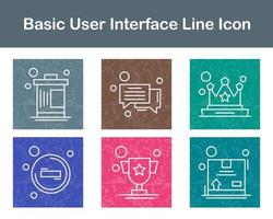 básico usuario interfaz vector icono conjunto