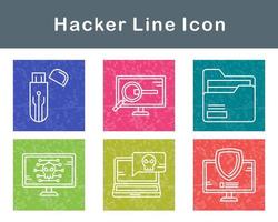 conjunto de iconos de vector de hacker