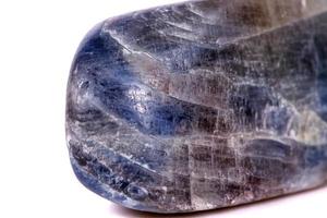 Macro mineral stone sapphire on white background photo