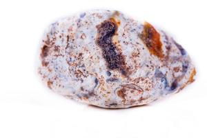 Macro mineral stone agate bud on white background photo
