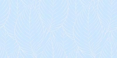 Leaf Seamless Pattern Soft Blue Background. Vector illustration. Eps10