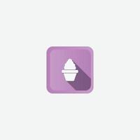 hielo crema icono vector