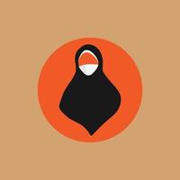 hijab mujer musulmán vector