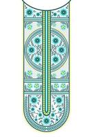 Ethnic Seamless borders and flower ornament, motif draws working illustration flowers and  ornament motif India design elements Neckline pattern or, repeat the floral texture vector