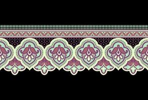 Botanical floral Seamless. Background Seamless Pattern Geometric Ethnic pattern design  for background, carpet, wallpaper, clothing, wrapping, Batik, fabric, printing textile illustration. vector