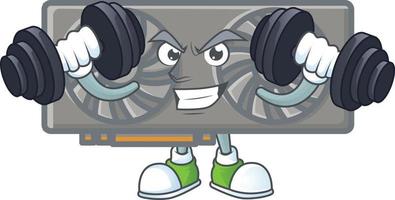 Gym rat with the dumbbell stock vector. Illustration of cartoon - 138725342