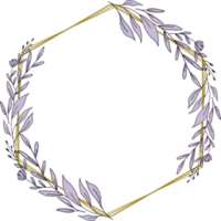 or hexagone Cadre minimaliste floral couronne ou hexagone floral Cadre png