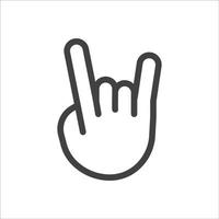 Hand symbol. Hand gesture linear icon. Hand geometric style icon. Hand sign language icon. Vector illustration