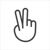 Hand symbol. Hand gesture linear icon. Hand geometric style icon. Hand sign language icon. Vector illustration