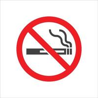 No Smoking sign icon. Cigarette symbol icon. Smoking design element. Vector illustration