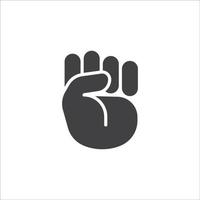 Hand symbol. Hand gesture icon. Hand geometric style icon. Hand sign language icon. Vector illustration