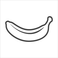 Banana linear icon vector. Banana fruit linear icon isolated on white background. Banana icon in trendy linear style vector. Vector illustration