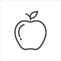 Apple linear Icon. Apple fruit Icon in linear trendy flat symbol. Apple Icon Vector illustration. Apple linear web icon. Vector illustration