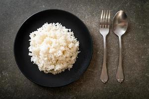 cooked rice on plate photo