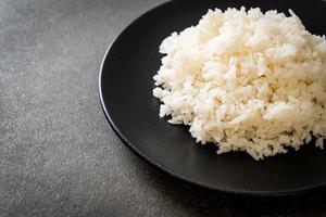 cooked rice on plate photo