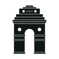 India Gate Symbol Silhouette Vector Icon Illustration