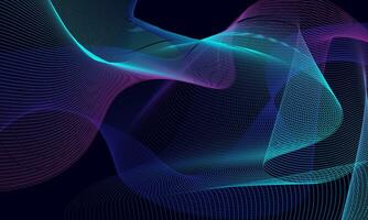 Bright colors background with dynamic waves vector