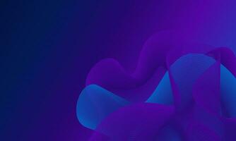 Abstract Dark Blue Purple Wave Flowing dynamic Background vector