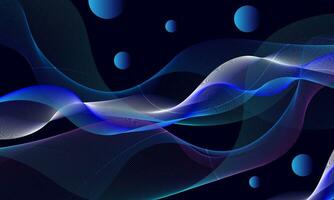 Abstract Waving Line Particle Technology Background vector