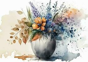 Garden Dreams Watercolor Flowers in a Whimsical World vector