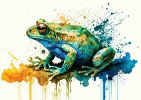 These watercolor vector designs of frogs and their friends are perfect for adding a touch of magic to any space