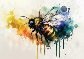 Discover the Beauty of Bees in Watercolor with These Captivating Vector Designs