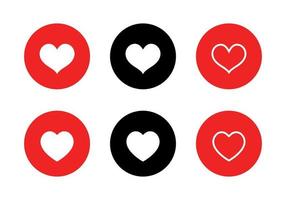 Love icon set collection vector. Heart, like concept vector