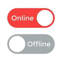 Online offline switch icon vector. On off slider concept vector