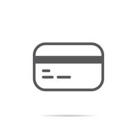 Debit card icon vector in trendy style