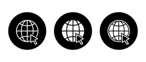 Web, website click icon set collection vector