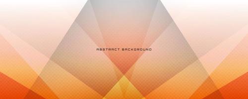 3D orange white geometric abstract background overlap layer on bright space with halftone decoration. Simple graphic design element cutout style concept for banner, flyer, card, or brochure cover vector