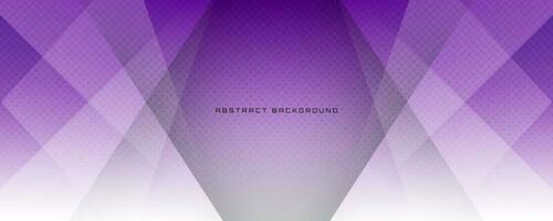 3D purple white geometric abstract background overlap layer on bright space with halftone decoration. Simple graphic design element cutout style concept for banner, flyer, card, or brochure cover vector