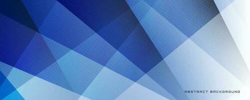 3D blue white geometric abstract background overlap layer on bright space with halftone decoration. Simple graphic design element cutout effect style concept for banner, flyer, card, or brochure cover vector