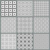 resumen fantasía Delgado línea cuadrado, triángulo geométrico sin costura modelo colocar. creativo mosaico, loseta antecedentes. vector