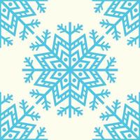 Winter background. Abstract snowflake seamless pattern. vector