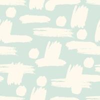 Pastel mint and beige cute grunge seamless pattern with circle, lines, stripes, abstract hand drawn brush strokes and paint splashes. Infinity texture, modern grungy background. vector