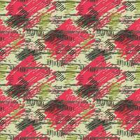 Colorful grunge seamless pattern with abstract hand drawn brush strokes and paint splashes. Messy infinity texture, modern grungy background. vector