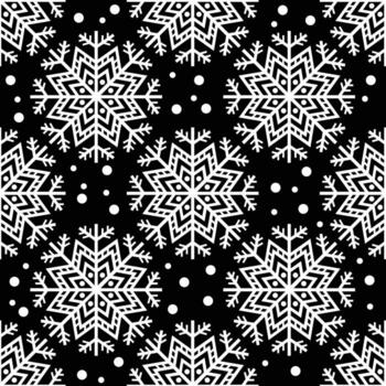 Winter background. Abstract snowflake seamless pattern. vector
