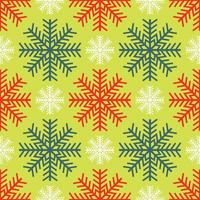 Winter background. Abstract snowflake seamless pattern. vector